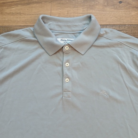 Tommy Bahama Island Zone Polo Mens Extra Large Gray Golf Tencel Coolmax‎ Casual - Picture 1 of 9